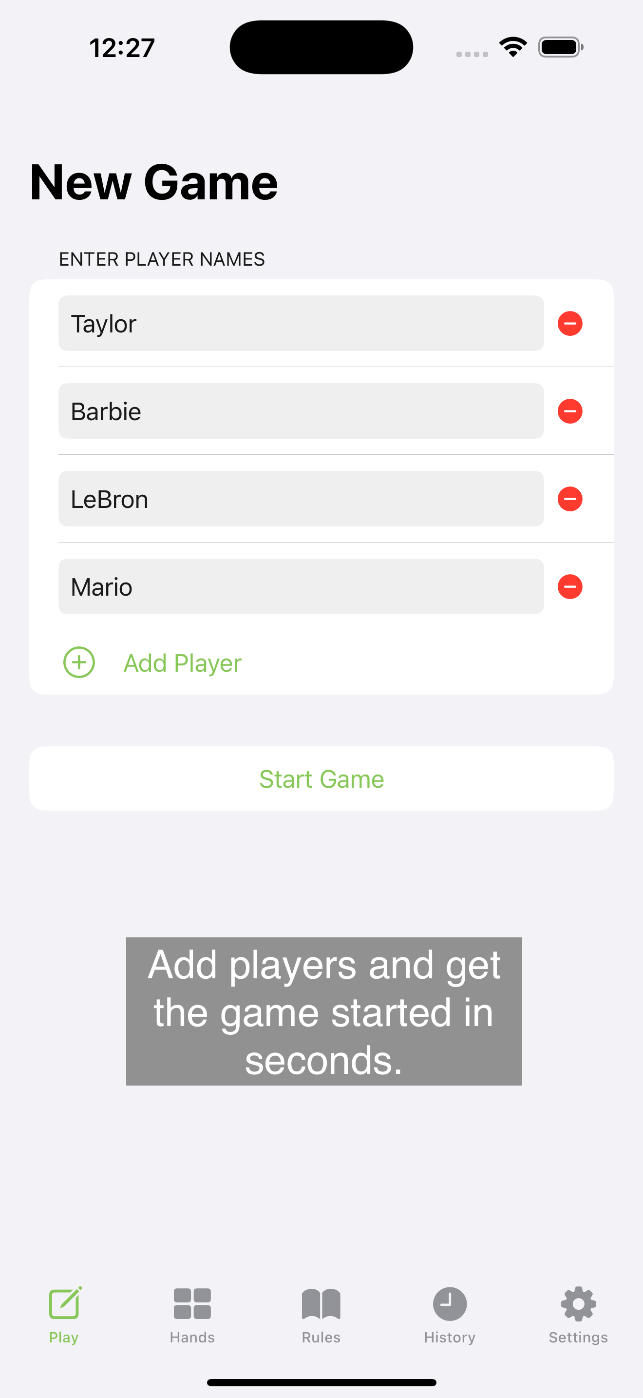 Onze Score Entry Players